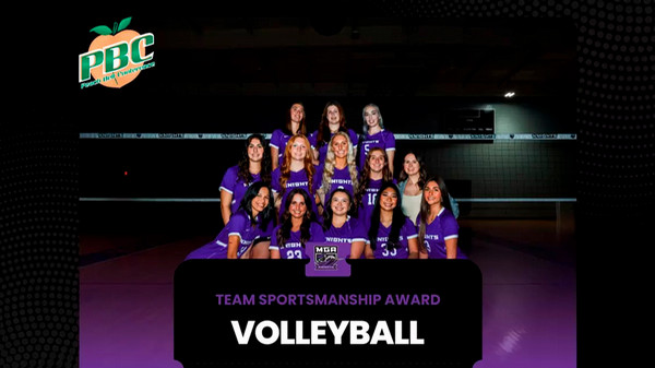 Volleyball team plus sportsmanship award graphic